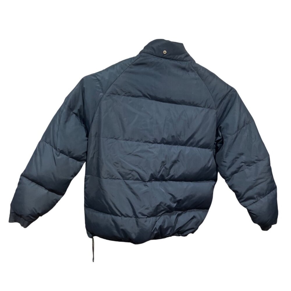 Kentfield Vintage Down Puffer Coat Navy Blue Quilted L Nylon Insulated Jacket - Picture 2 of 10